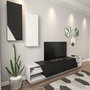 Hanah Home Mueble de TV Zebra Blanco y Negro